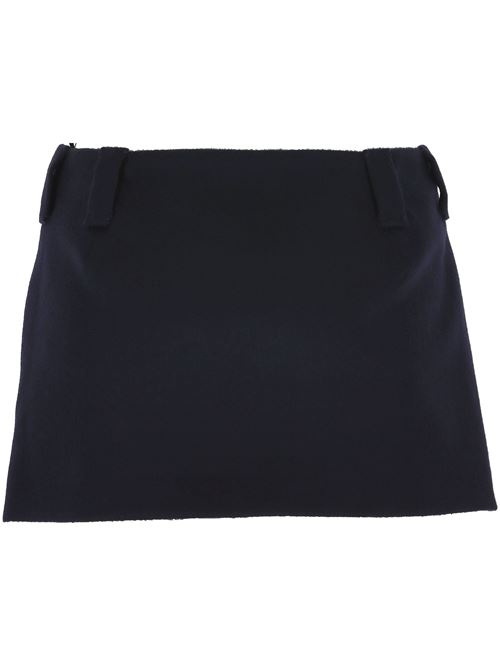 Navy blue velour mini skirt MIU MIU | MG2149S-OOO125QF0008